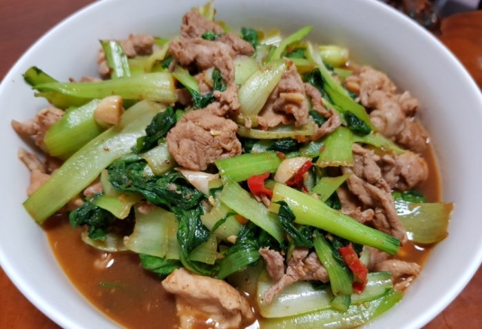 青江菜炒肉絲食譜