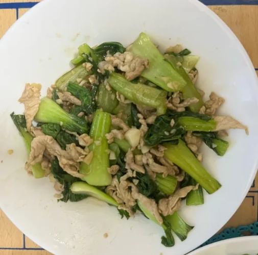 青江菜炒肉絲技巧